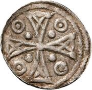 Denier - Henry I Tower; Vilvoorde mint, Belgium, 1210-1235 reverse image