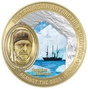 2 Dollars - Elizabeth II Mawson’s Antarctic Expedition, Niue, 2022 reverse image