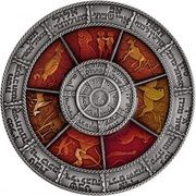 2 Dollars - Elizabeth II Hebrew Calendar, Niue, 2022 reverse image