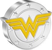 2 Dollars - Elizabeth II Wonder Woman Logo, Niue, 2022 reverse image