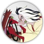 2 Dollars - Elizabeth II 101 Dalmatians: Cruella de Vil, Niue, 2022 reverse image