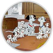 2 Dollars - Elizabeth II 101 Dalmatians: Family, Niue, 2022 reverse image