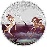 2 Dollars - Elizabeth II Bambi and Faline, Niue, 2022 reverse image
