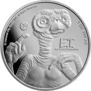 2 Dollars - Elizabeth II E.T. the Extra-Terrestrial, Niue, 2022 reverse image