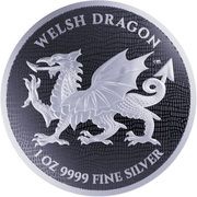 2 Dollars - Elizabeth II Welsh Dragon, Niue, 2022 reverse image