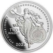 2 Dollars - Elizabeth II Isaac Newton obverse image