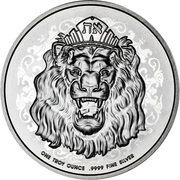 2 Dollars - Elizabeth II Roaring Lion, Niue, 2022 reverse image