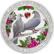 2 Dollars - Elizabeth II Doves, Niue, 2022 reverse image