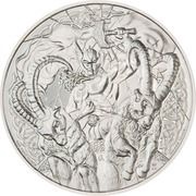 2 Dollars - Elizabeth II Thor, Niue, 2022 reverse image