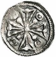 Denier - Henri I Abbey of Gembloux / Gembloers, Belgium, 1211-1235 reverse image