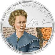 2 Dollars - Elizabeth II Marie Curie, Niue, 2022 reverse image