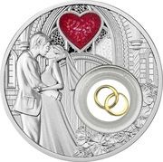 2 Dollars - Charles III Wedding, Niue, 2023 reverse image