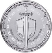 2 Dollars - Charles III Sword of Truth, Niue, 2023 reverse image