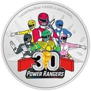 2 Dollars - Charles III Power Rangers, Niue, 2023 reverse image