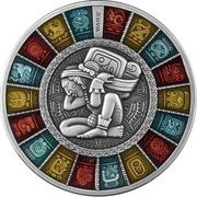 2 Dollars - Charles III Haab Calendar, Niue, 2023 reverse image