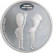 2 Dollars - Charles III Beavis & Butt-Head, Niue, 2023 reverse image