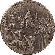 2 Dollars - Charles III Jesus Entering into Jerusalem, Niue, 2023 reverse image