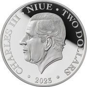 2 Dollars - Charles III Alice's Tea Party obverse image