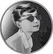 2 Dollars - Charles III Audrey Hepburn, Niue, 2023 reverse image