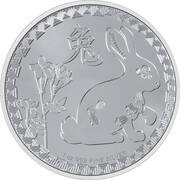 2 Dollars - Charles III Year of the Rabbit, Niue, 2023 reverse image