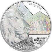 2 Dollars - Charles III Czech Lion, Niue, 2023 reverse image