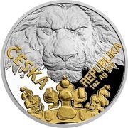 2 Dollars - Charles III Czech Lion, Niue, 2023 reverse image