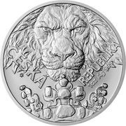 2 Dollars - Charles III Czech Lion, Niue, 2023 reverse image