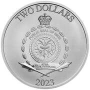 2 Dollars - Charles III Mickey and Minnie obverse image