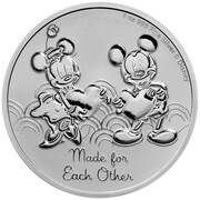 2 Dollars - Charles III Mickey and Minnie, Niue, 2023 reverse image