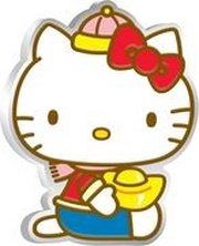 2 Dollars - Charles III Hello Kitty, Niue, 2023 reverse image