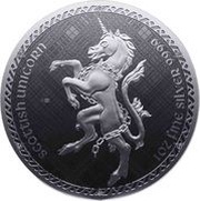2 Dollars - Charles III Scottish Unicorn, Niue, 2023 reverse image