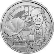 2 Dollars - Charles III Thomas Edison, Niue, 2023 reverse image