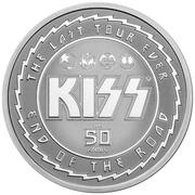 2 Dollars - Charles III Kiss, Niue, 2023 reverse image