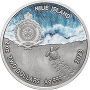 2 Dollars - Charles III Loggerhead Sea Turtle obverse image