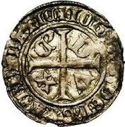 ½ Groat - Joanna and Wenceslas, Belgium, 1363 reverse image