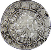Groat "Lion" - Joanna and Wenceslas, Belgium, 1357-1363 reverse image