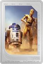 2 Dollars - Charles III R2-D2 and C-3PO, Niue, 2023 reverse image