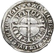 Groat - Joanna and Wenceslas, Belgium, 1382 reverse image