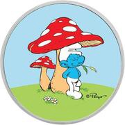 2 Dollars - Charles III Smurf, Niue, 2023 reverse image