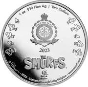 2 Dollars - Charles III Smurfs obverse image