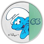 2 Dollars - Charles III Smurfs, Niue, 2023 reverse image