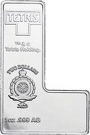 2 Dollars - Charles III Tetrimino J obverse image