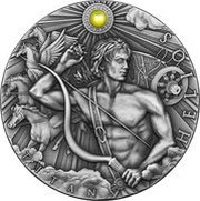 2 Dollars - Charles III Helios, Niue, 2023 reverse image