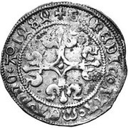 1 Groat - Philip the Handsome, Regency with M, Belgium, 1483-1484 reverse image