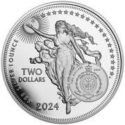 2 Dollars - Charles III Johannes Gutenberg obverse image