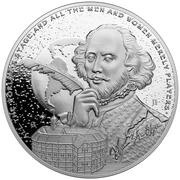 2 Dollars - Charles III William Shakespeare, Niue, 2024 reverse image