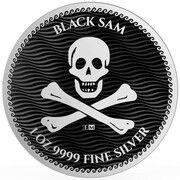 2 Dollars - Charles III Black Sam, Niue, 2024 reverse image