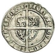 2 Groats "Botdrager" - Antoine of Burgundy, Belgium, 1409 reverse image