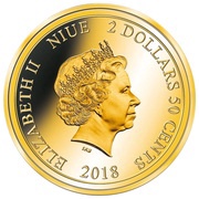 2 Dollars 50 Cents - Elizabeth II Emu obverse image