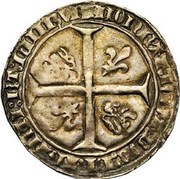 2 Groats "Dobbelen Penninck Jans" - John IV, Belgium, 1417-1419 reverse image
